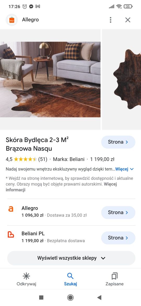 Czarny dywan dywanik skóra bydlęca 220 styl przemysłowy  duża XXXL