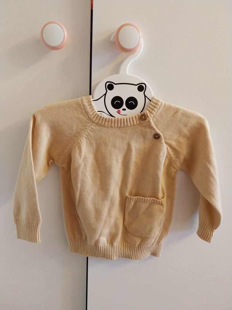 Komplet sweterkowy r.80 chłopięcy Sinsay unisex wiosenny sweterek zima
