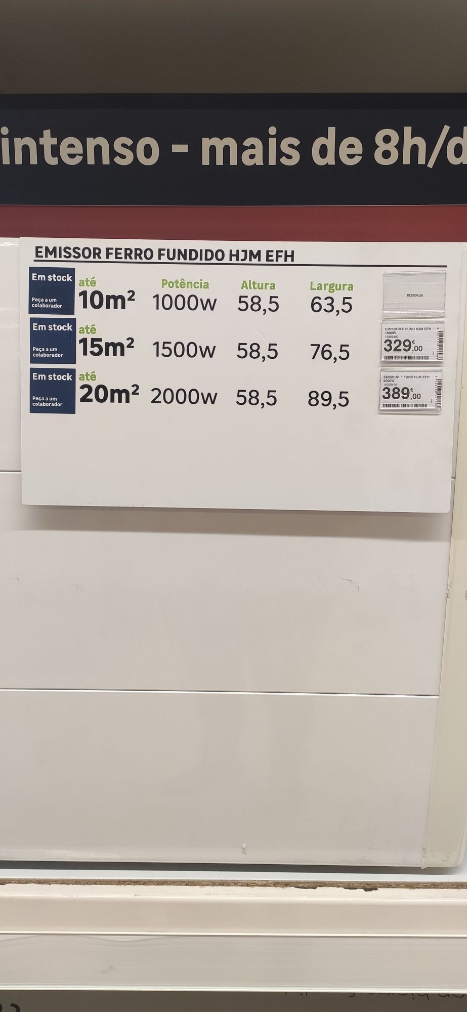 Aquecedor acumulador de calor em ferro fundido 2000w