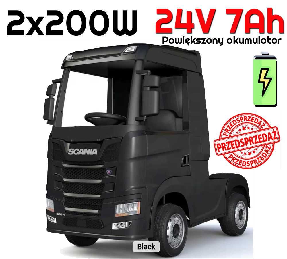 NOWOŚĆ! Autko na akumulator TIR SCANIA dla dzieci 24V 400W ciężarówka
