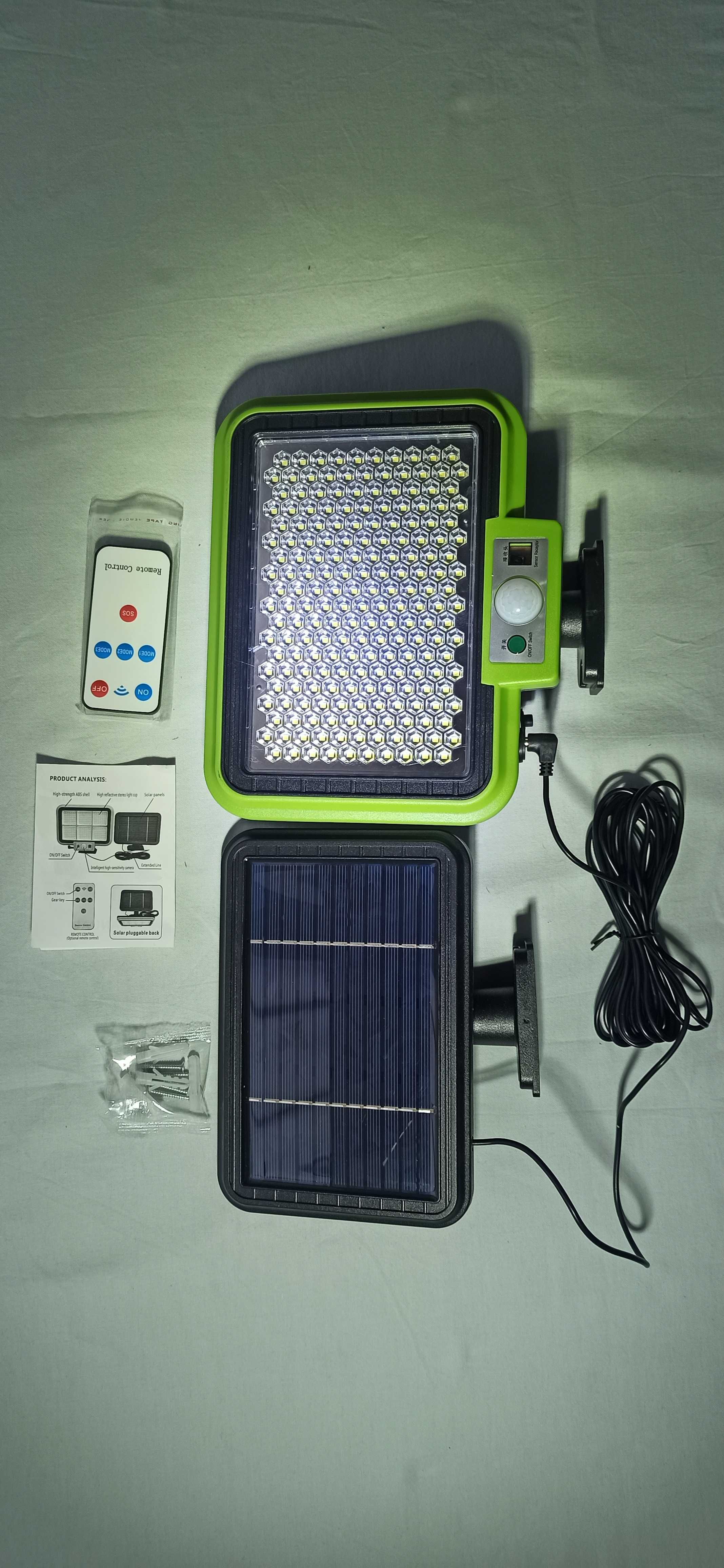 Lampa Solarna LED solar na kablu