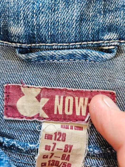 Kurtka jeansowa krótka roz 128 dla dziewczynki