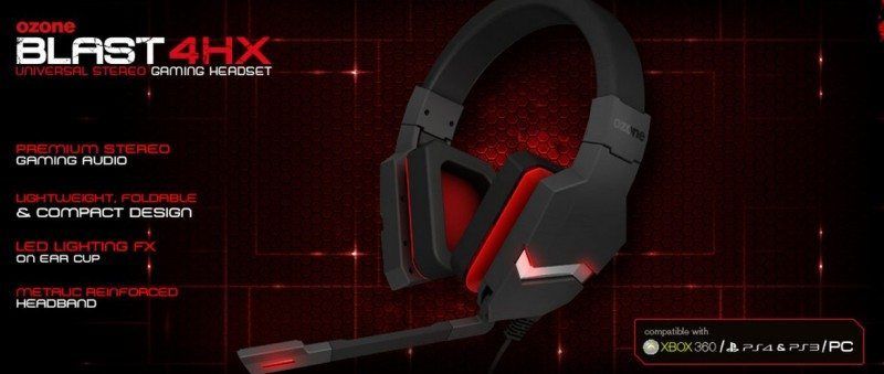 Ozone Blast 4HX Gaming Headset (PS3 / PS4 / Xbox 360 / PC)