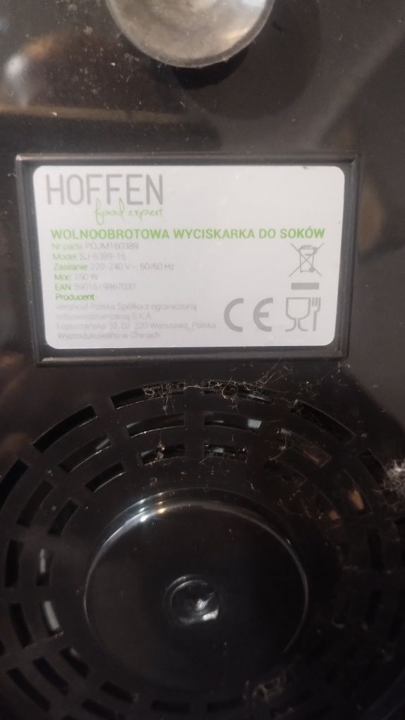 Wyciskarka wolnoobrotowa hoffen