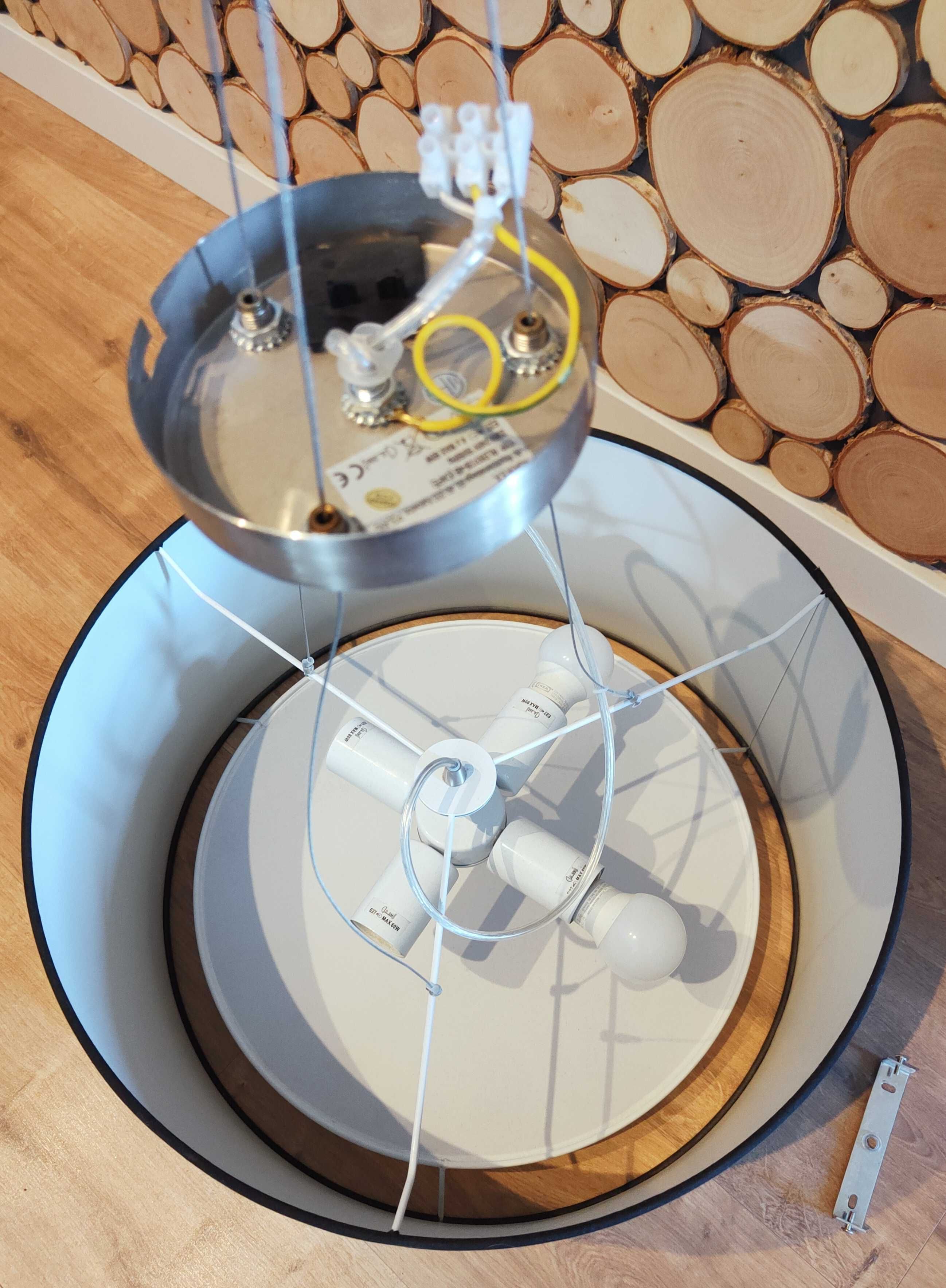 lampa wisząca żyrandol Zuma Line RLD93139-4B CAFE 4xE27 60W 50cm