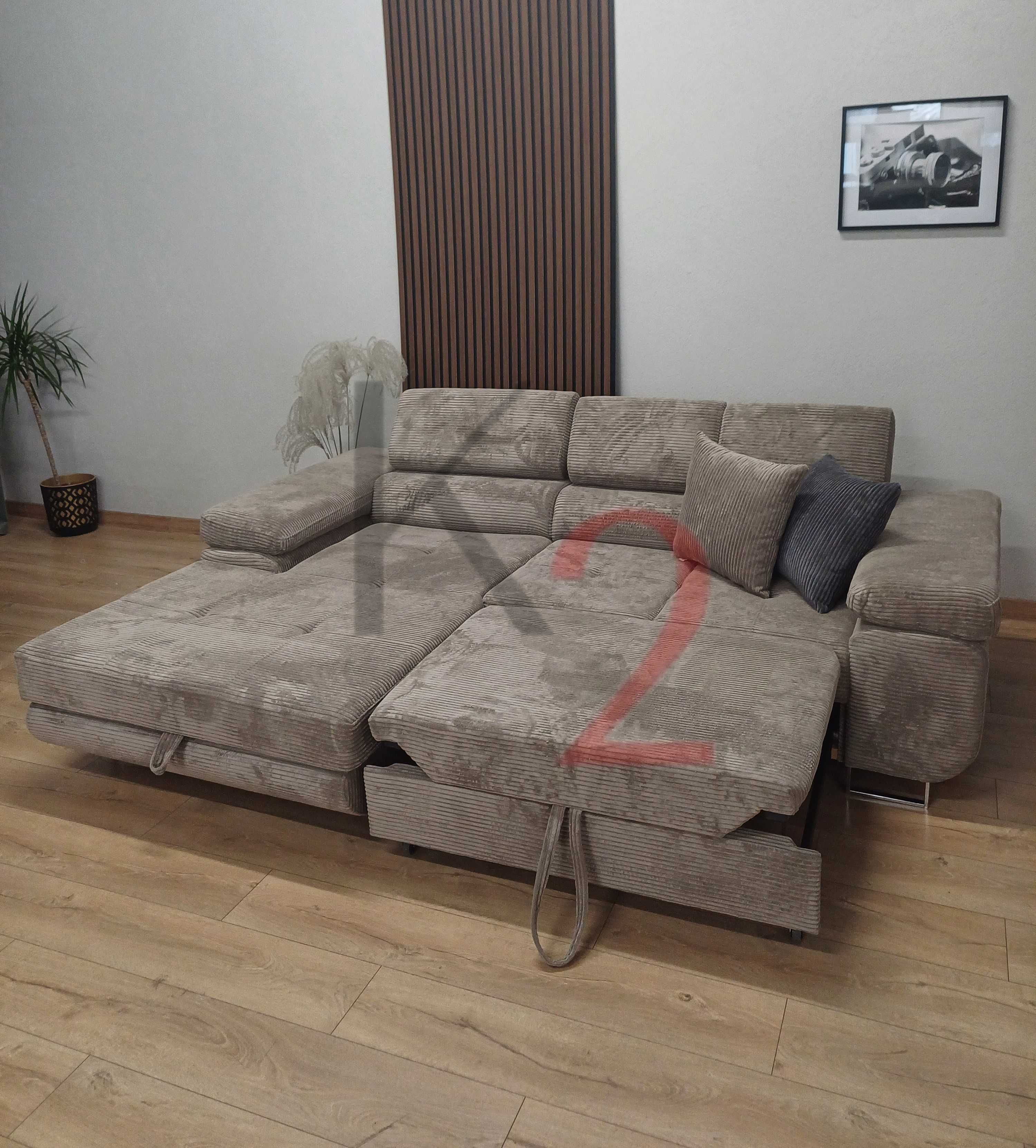 Narożnik ALEX MINI, rogówka, USB rozkładana kanapa sofa +GRATIS