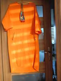 Sukienka dresowa pomarancz