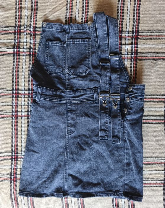 Сірий комбінезон джинсовий 26розм