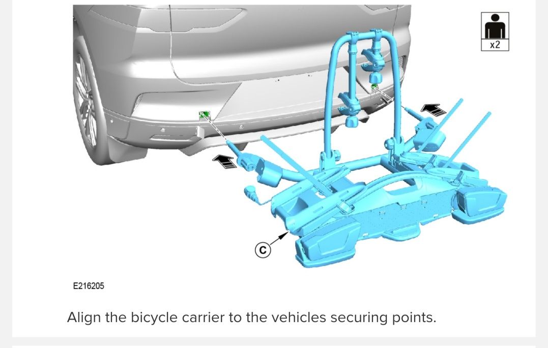 Suporte original 2 bicicletas para Jaguar I-Pace