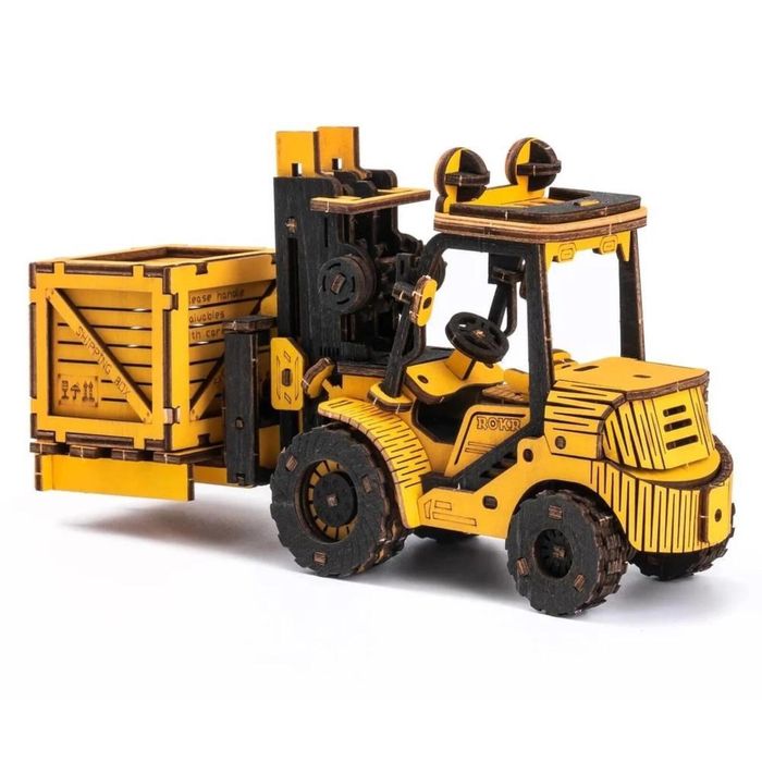 Puzzle Drewniane 3D Wózek widłowy pudełko,156x233 mm