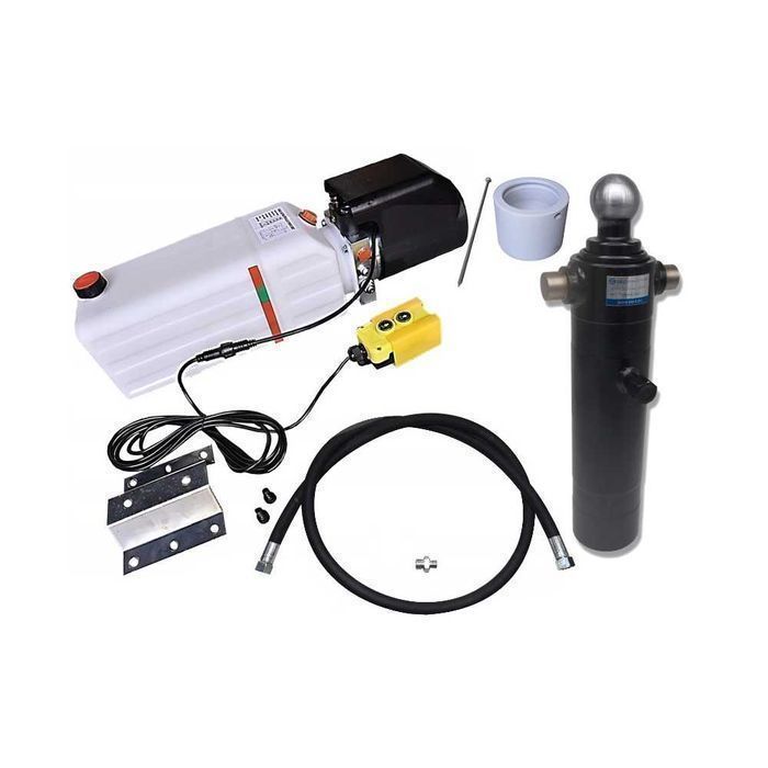Zestaw hydrauliczny wywrotu 2m 24V skok 520 5T KIPRA PRZYCZEPKI [7246]