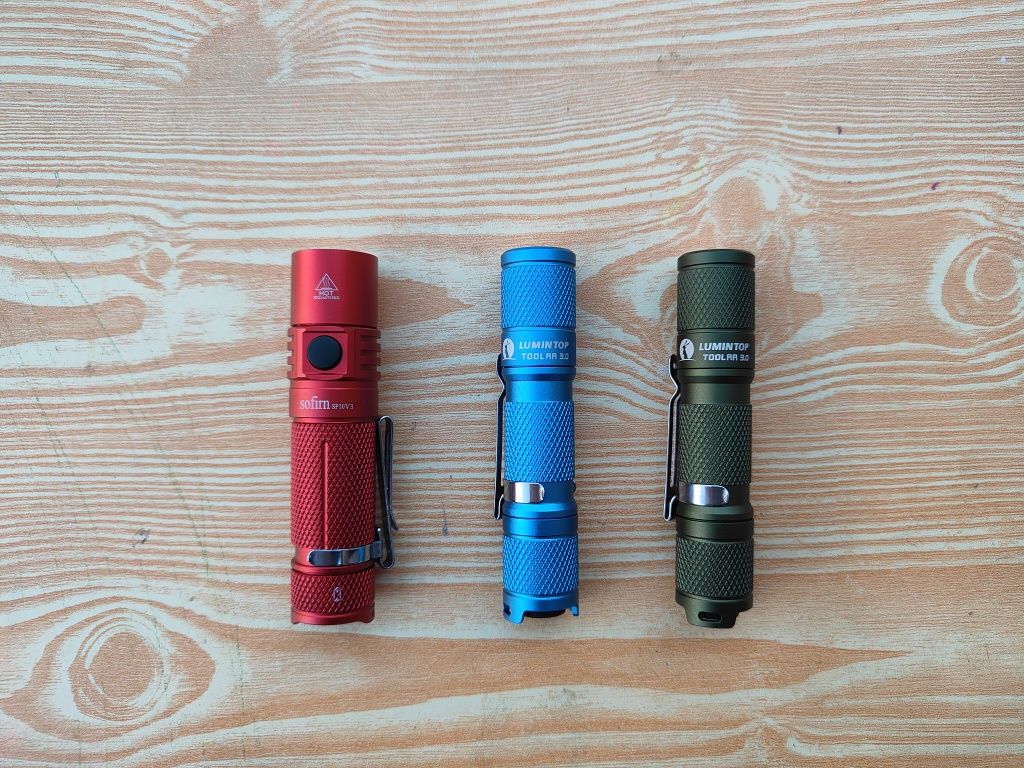 EDC ліхтарик Sofirn SP10V3 HS10 Lumintop ToolAA3.0 Wurkkos HD10 з АКБ