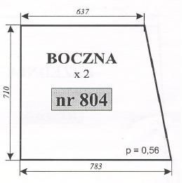 Szyba boczna MTZ - Szyszka - Sapieżyn ACX238