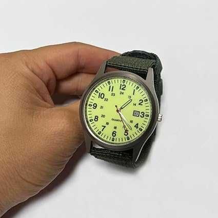 Relógio Verde com 2 Braceletes Nylon e Metálica