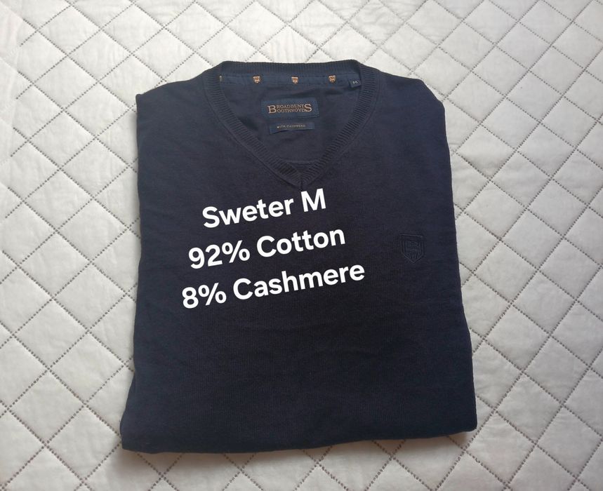 Sweter z Kaszmirem Granatowy M