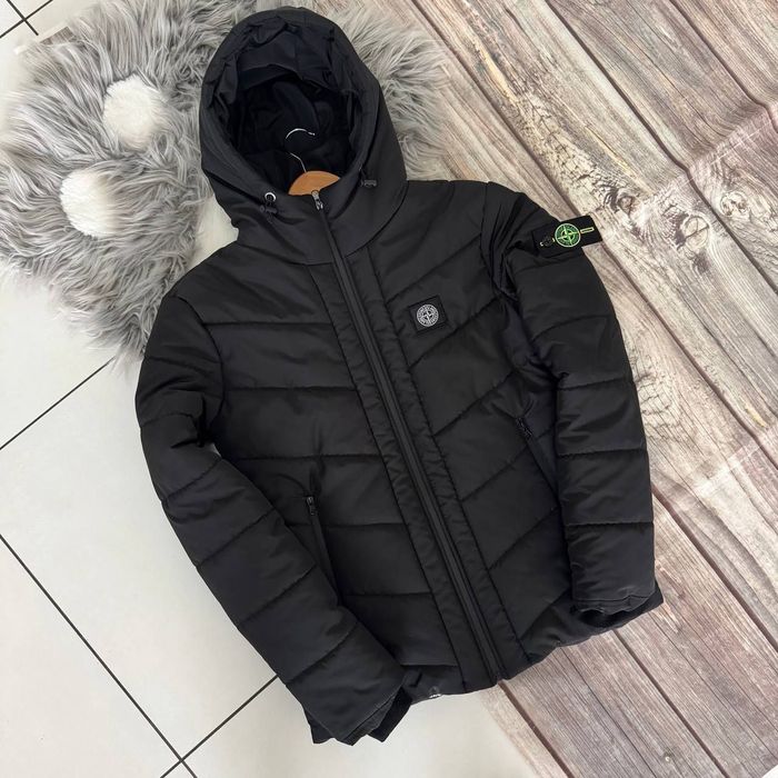 Зимова куртка Stone. Преміум якість. Чоловіча тепла куртка стон + патч