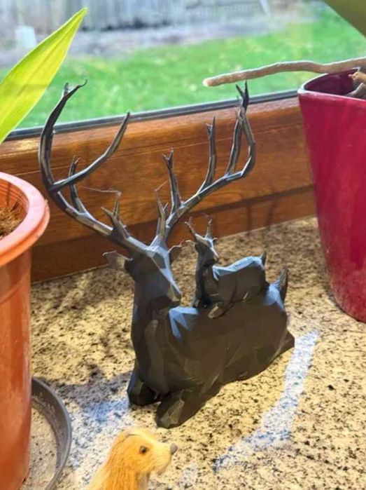 Figurka Renifer Jeleń Bożonarodzeniowy Ozdoba Świąteczna