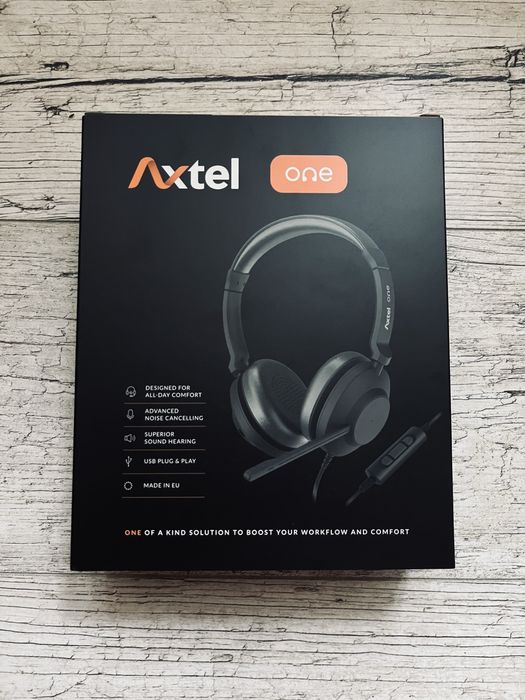 Słuchawki Axtel One UC Stereo USB-C/-A bezprzewodowe nauszne