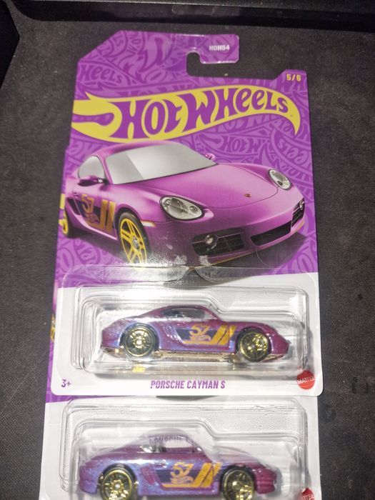 2x Porsche Cayman S 57TH 1/64 PEARL & CHROME HW MAINLINE JDM30