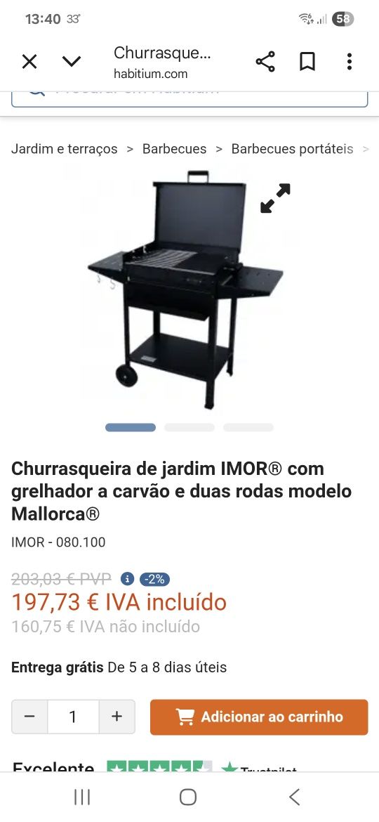 Churrasqueira a carvão