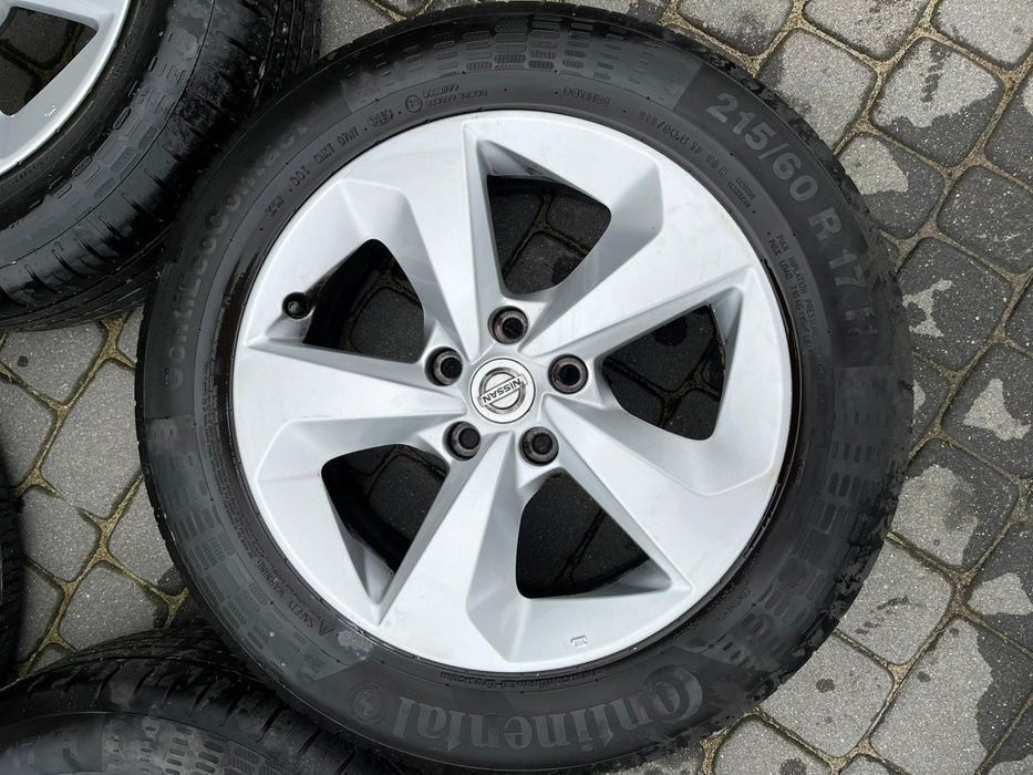 Felgi17 5*114,3 oryg Nissan Qashqai czujniki opona lato 6mm kpl