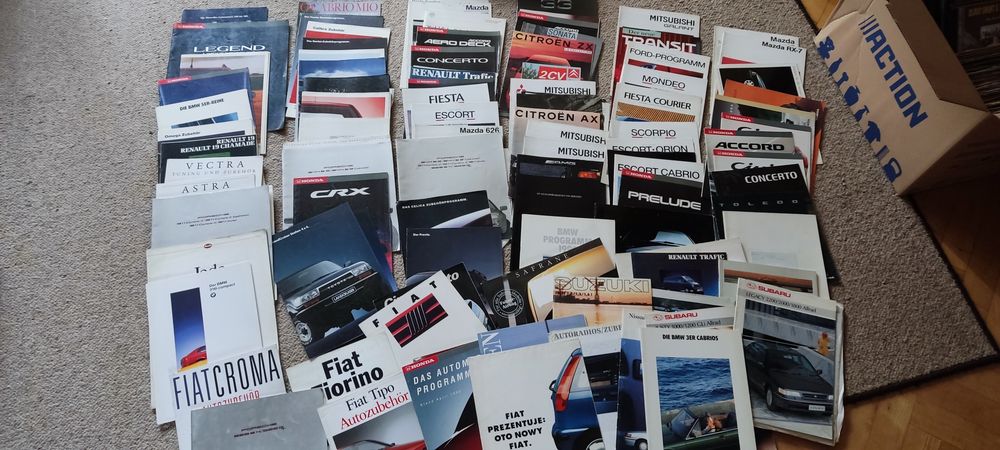 Prospekty samochodowe lata 90