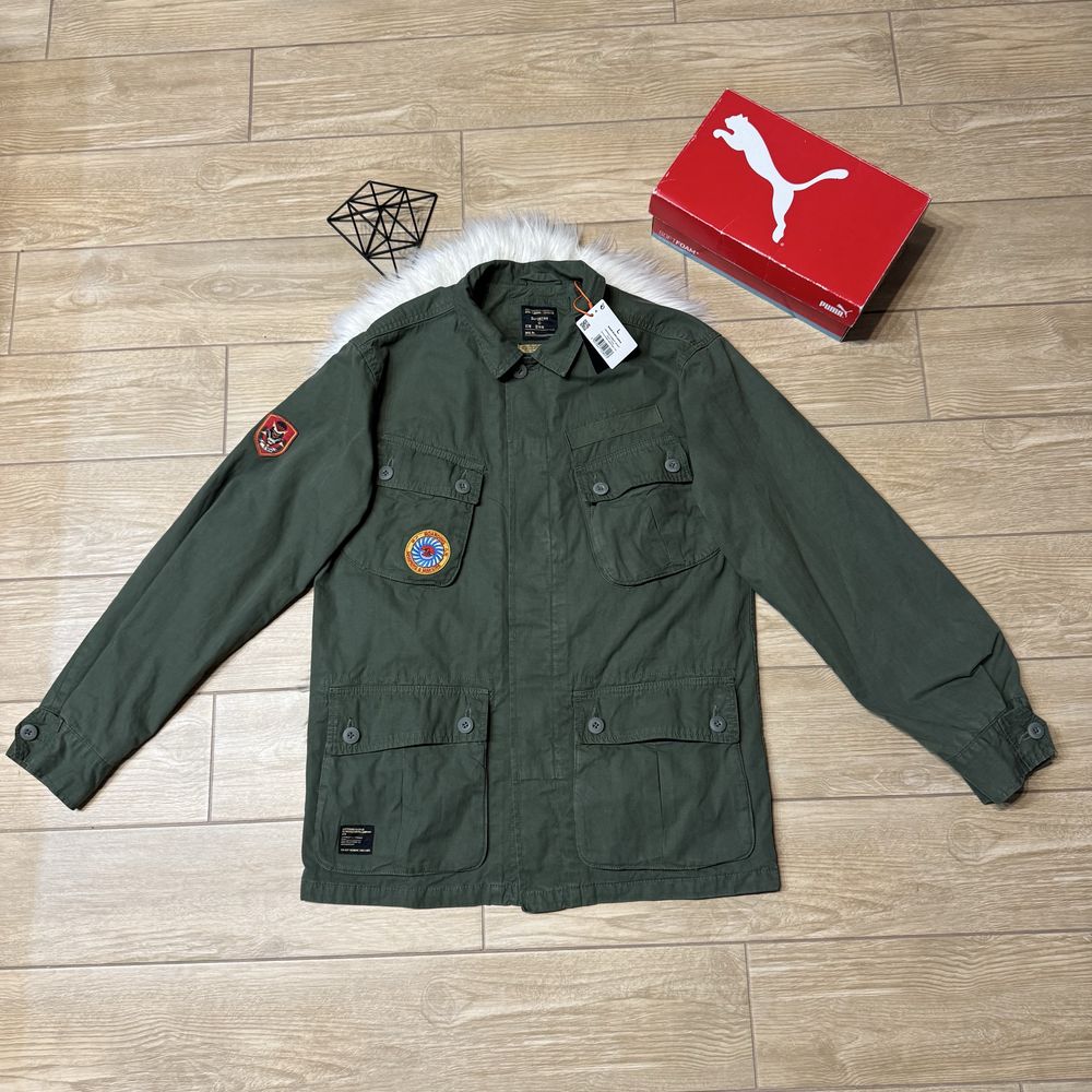 нова чоловіча мілітарі куртка хакі superdry L оригінал