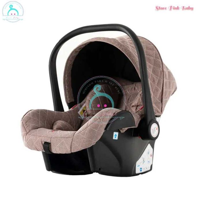 Carrinho bebé 3 em 1 PinkBaby Magic Gold - Com Base Isofix - Khaki