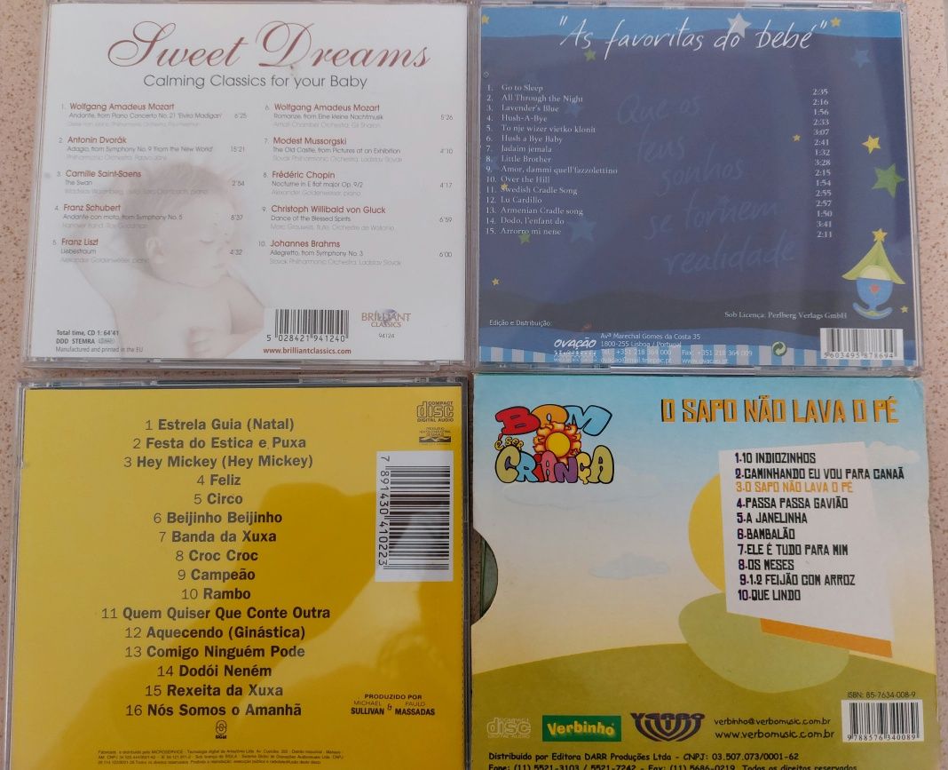 CD's para bebés e crianças