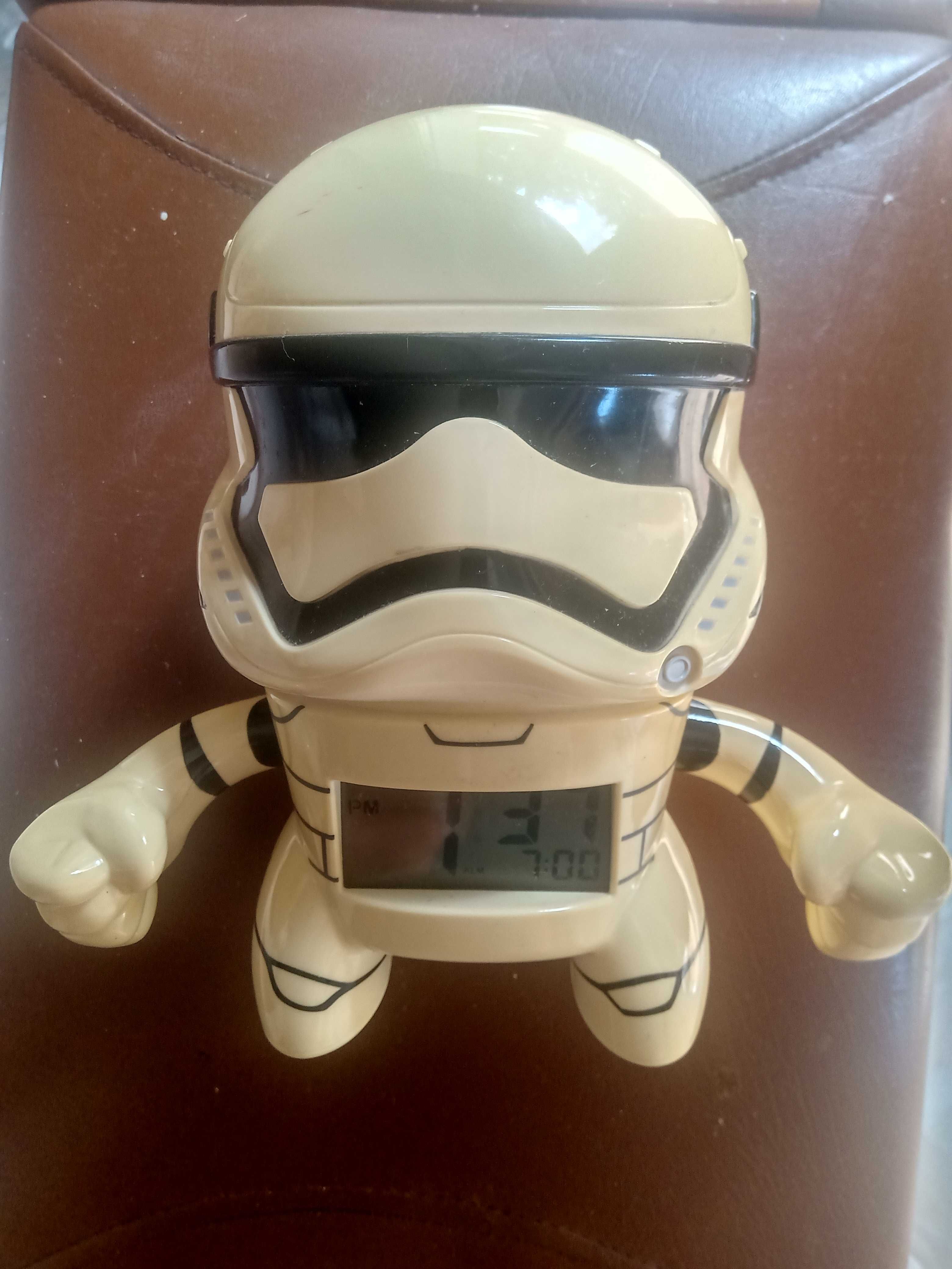 star wars stormtrooper lampka zegarek budzik