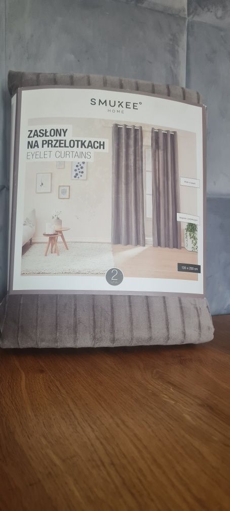 Zasłony aksamitne Smukee 135x250 nowe