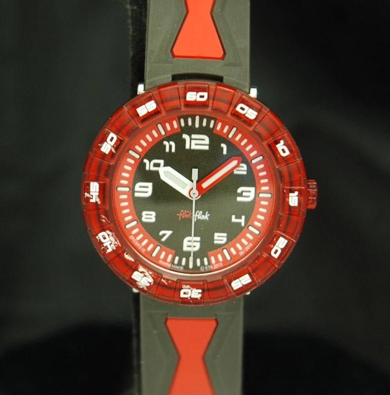 Дитячий наручний годинник Flick Flak x SWATCH Get It in Red WATCH