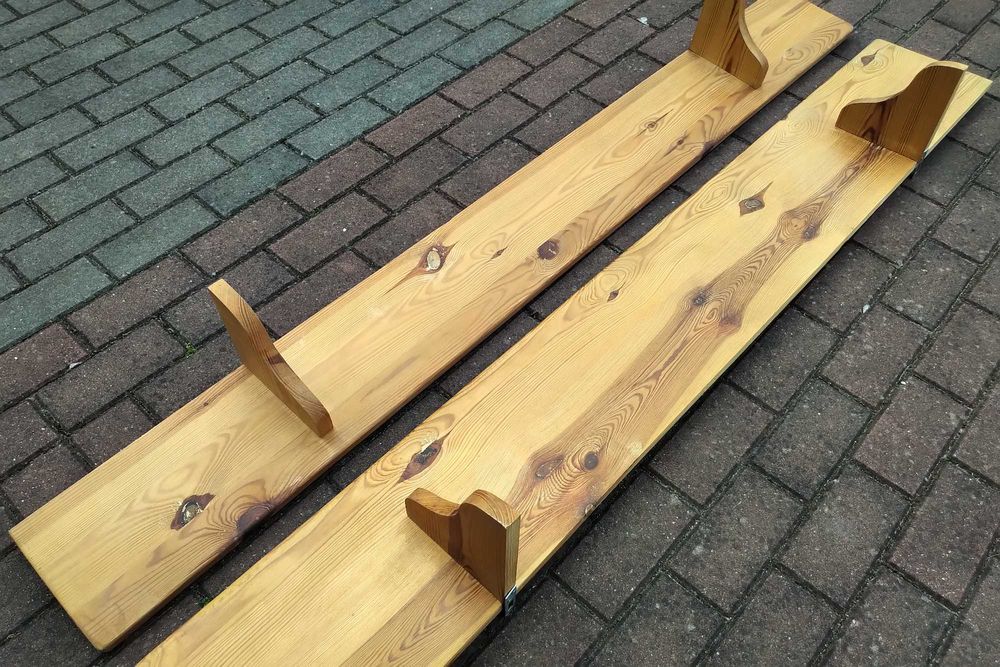 Półki sosnowe proste