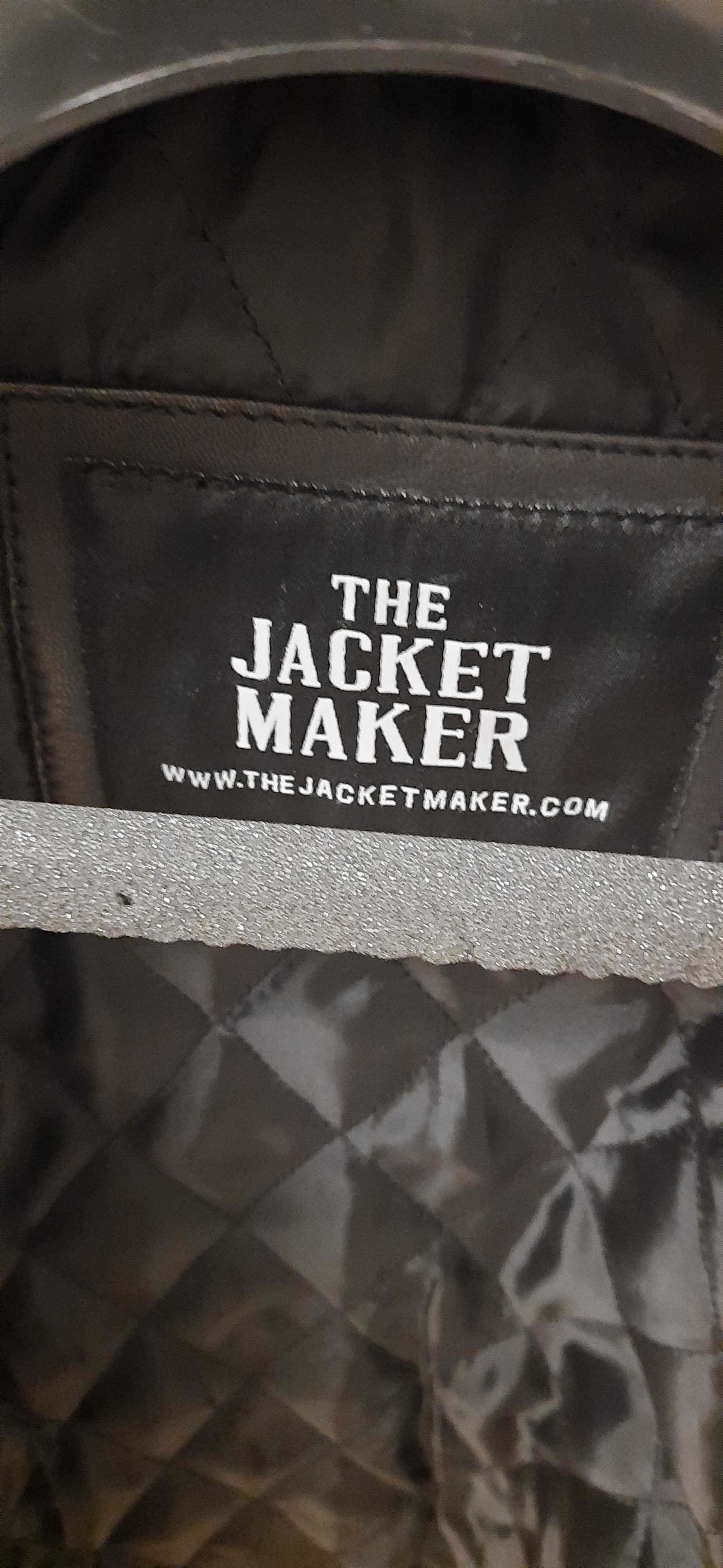 Kurtka skórzana The Jacket Maker Ionic Black Leather Jacket  rozmiar M