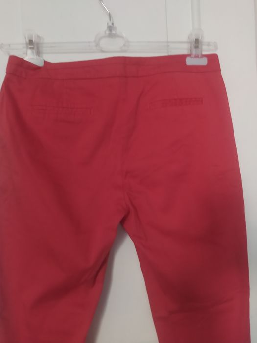 Spodnie damskie z kieszeniami r 38 koralowe