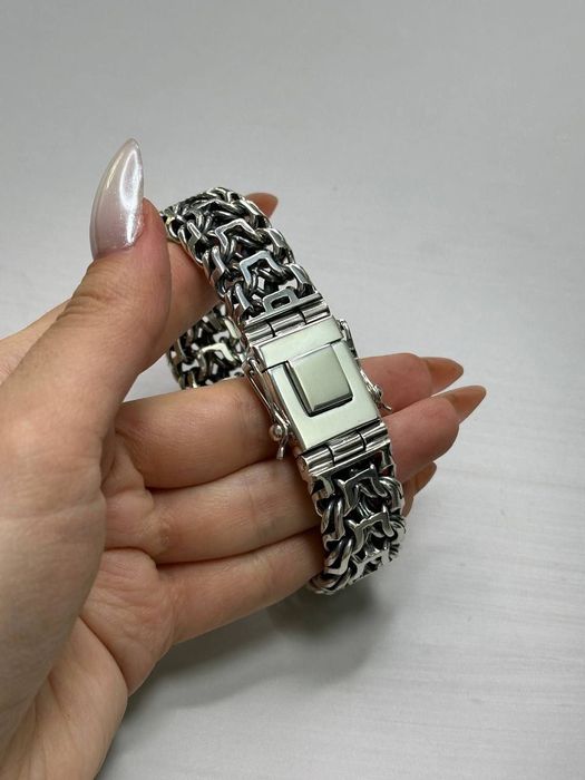 Срібний браслет 100г Імператор чоловічий мужской серебряный браслет