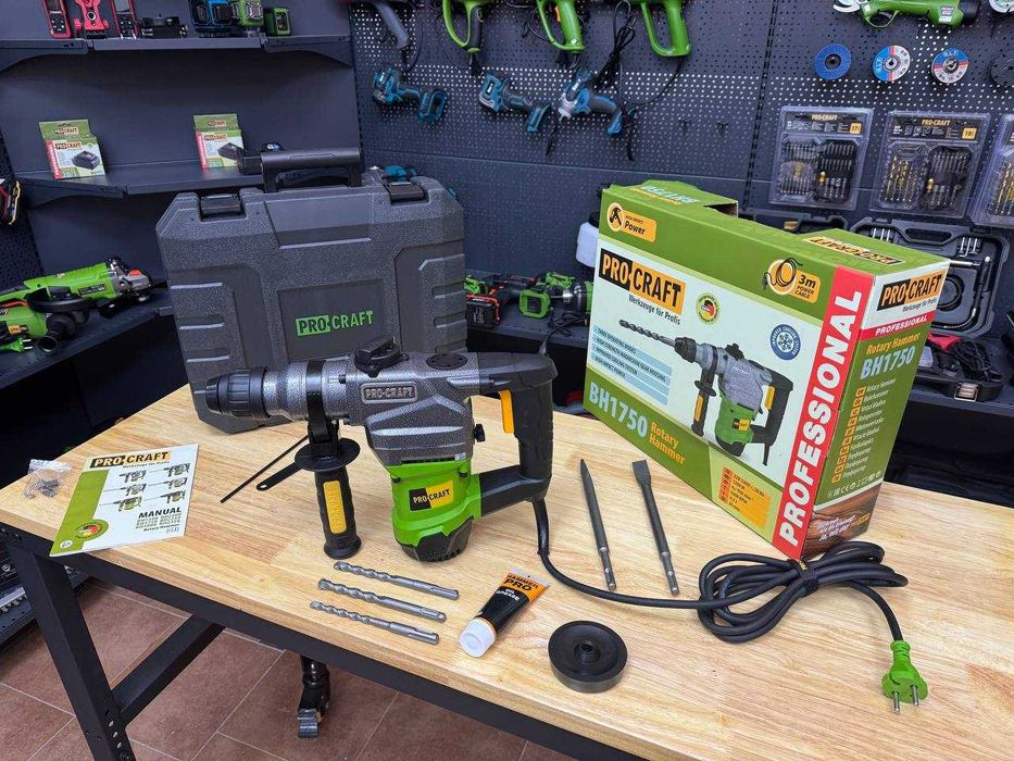 Потужний Перфоратор Procraft  із зубилами та Кейсом + Гарантія
