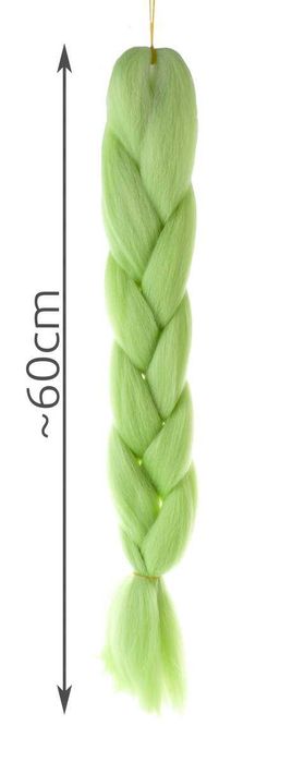 Włosy syntetyczne warkoczyki dredy proste Zielone 60 cm