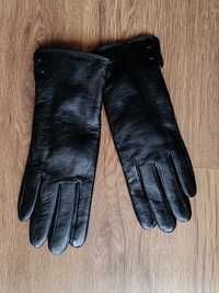 Rękawiczki skórzane lekko ocieplane nowe