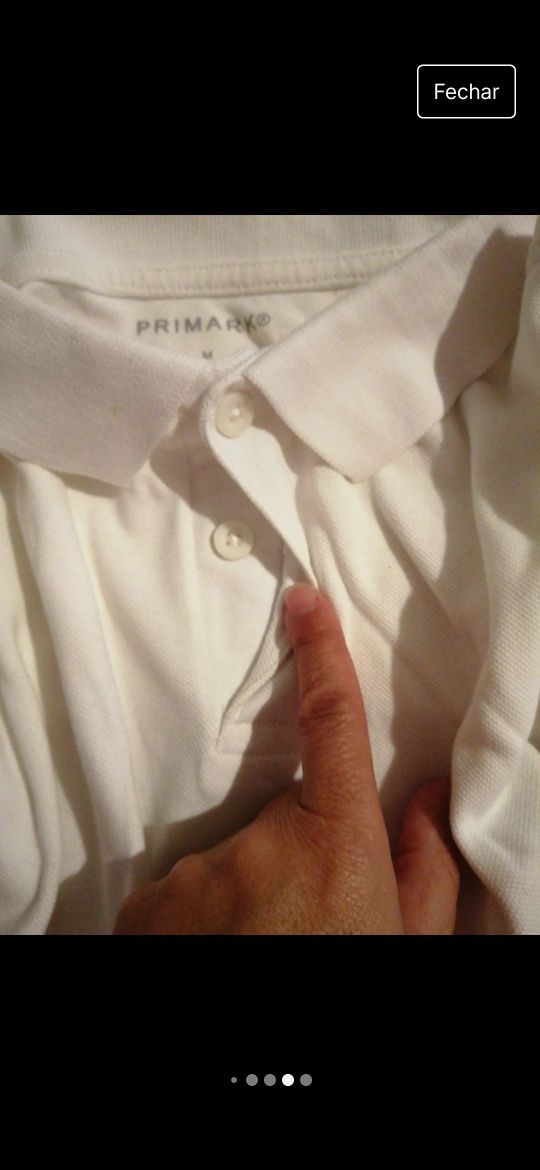 Conj. 2 pólos brancos , M, Primark