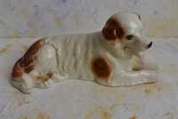 Stara figurka psa bernardyn porcelanowa