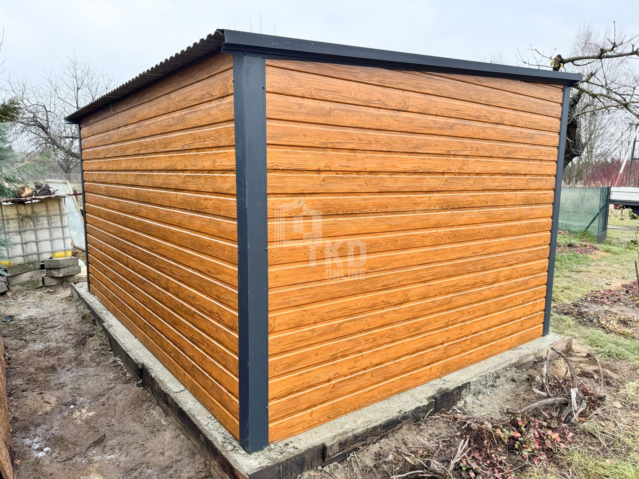 Schowek Domek Ogrodowy 3,5X2,5M Drzwi Okno Drewnopodobny Dach  Tkd311