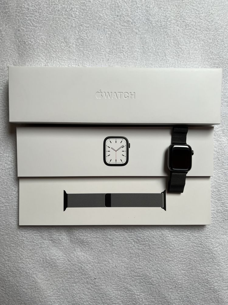 Apple Watch 7 Graphite Steinless Steel stal nierdzewna