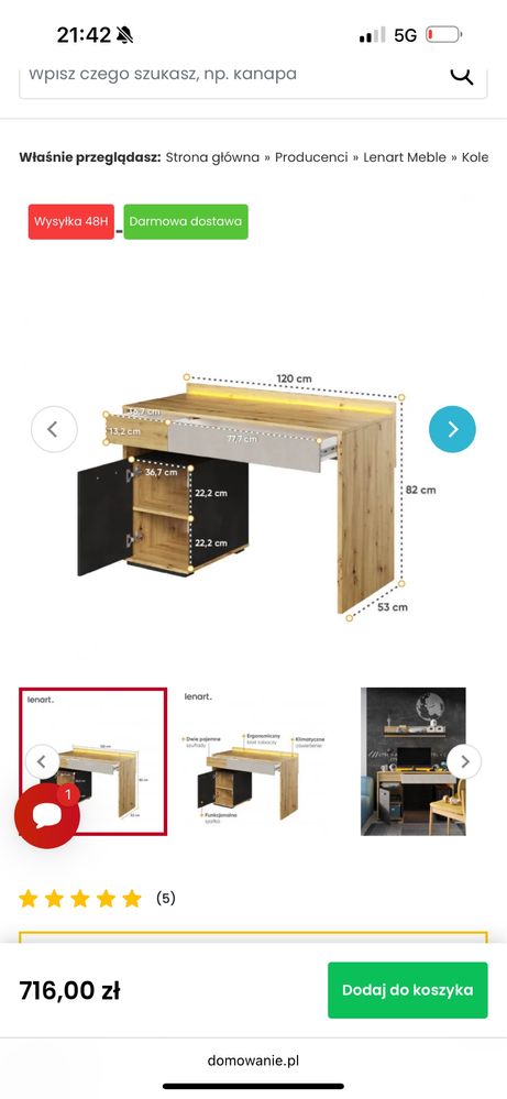 Komplet mebli Qubic