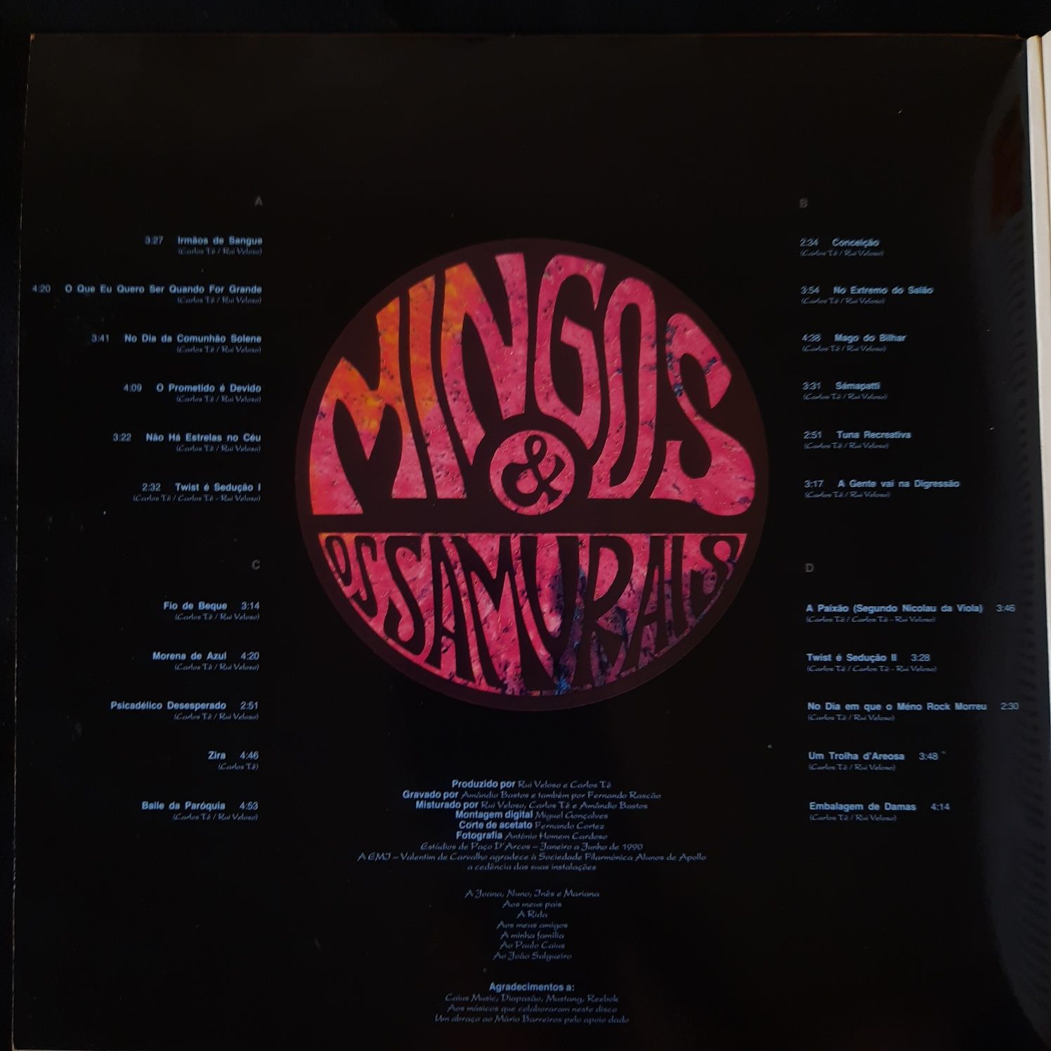Rui Veloso - "Mingos e Samurais". Disco de vinil duplo lp