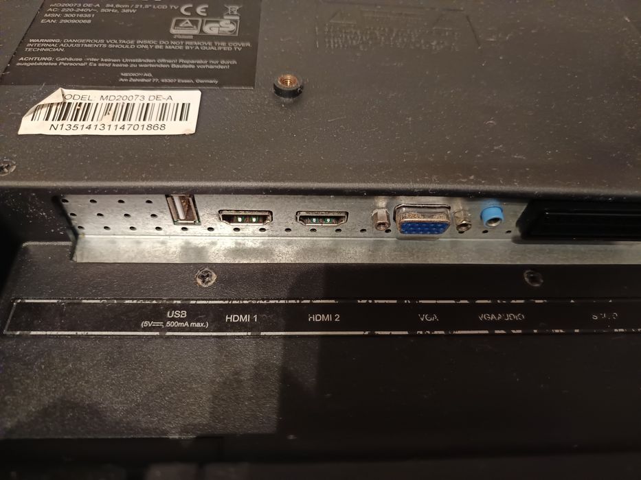 Telewizor Medion LCD z DVD i pilotem 21'5"
