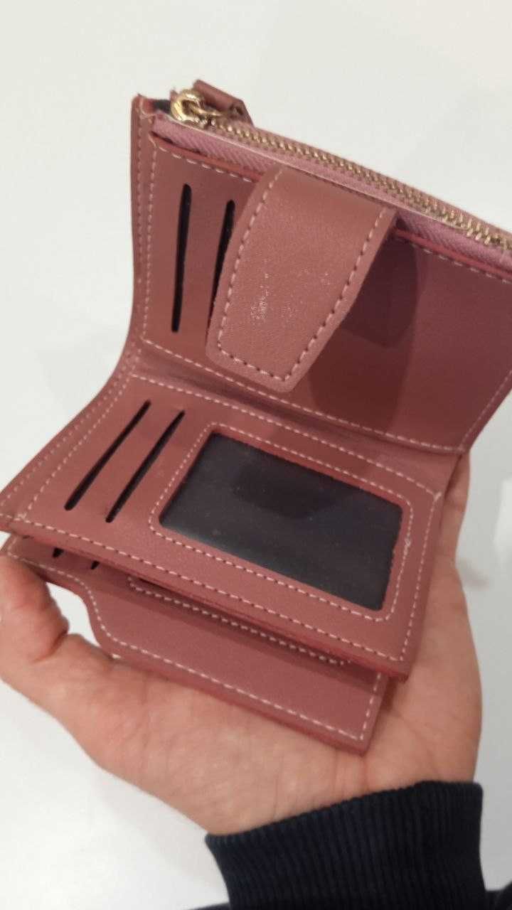 Кошелек женский розовый кожзам гаманець