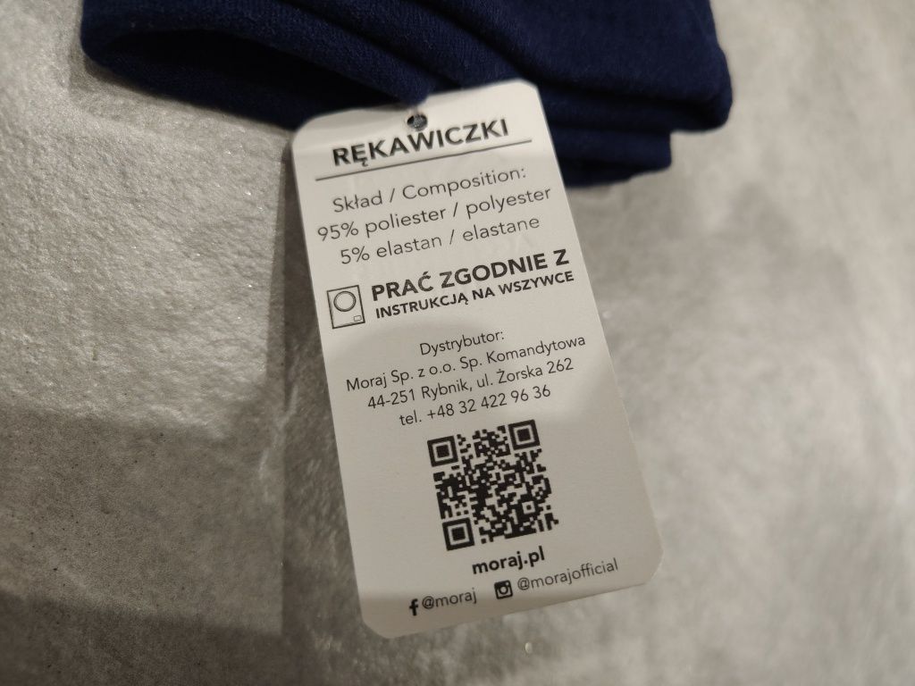Damskie granatowe rękawiczki, nowe z metką