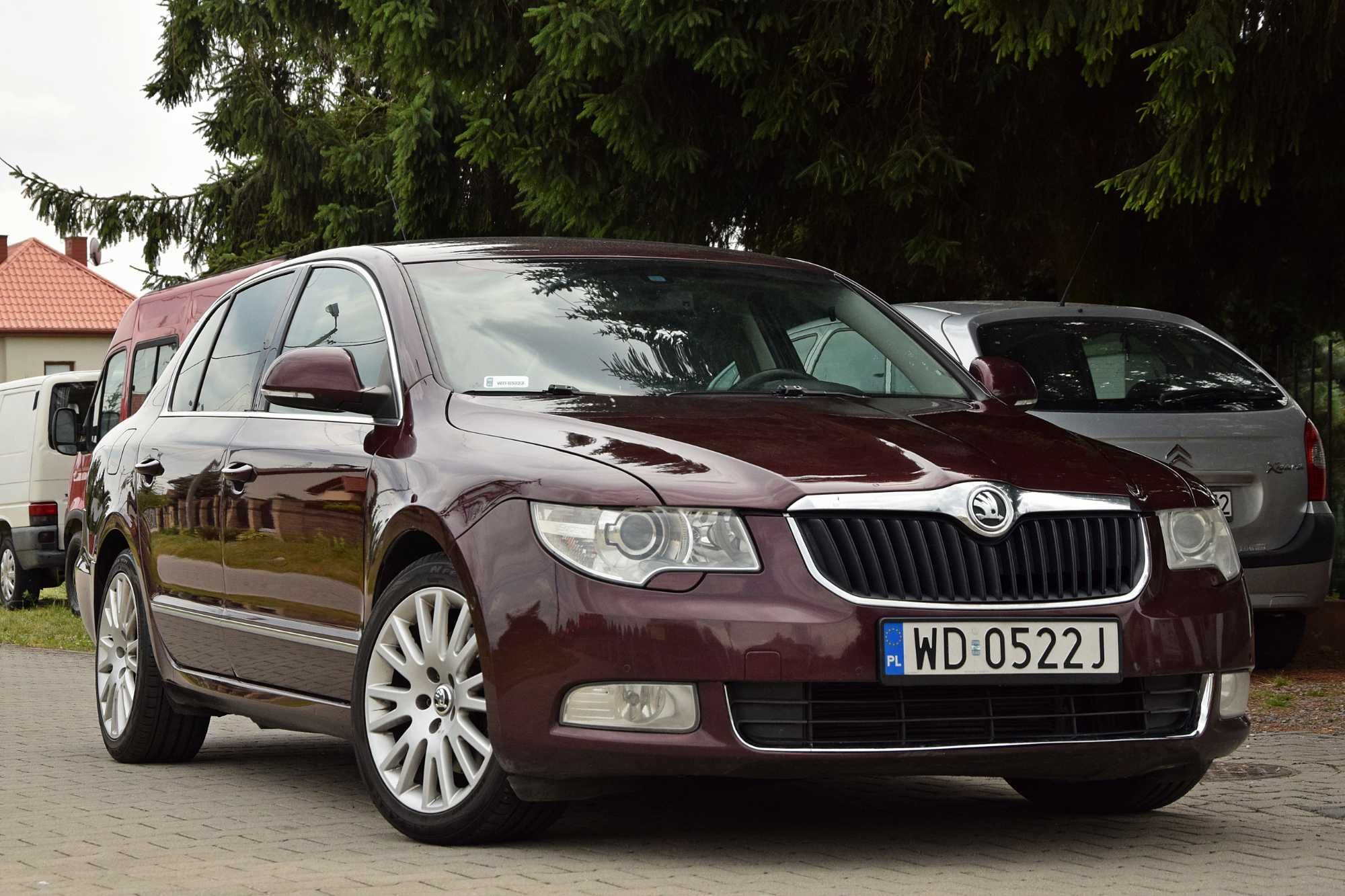 SKODA SUPERB 2.0 TDI 170KM DSG Automat Klima Skóra Navi Asystent 2008!
