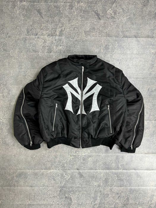 Бомбер Mowalola new york jacket черный куртка чорна зіпка black S M L